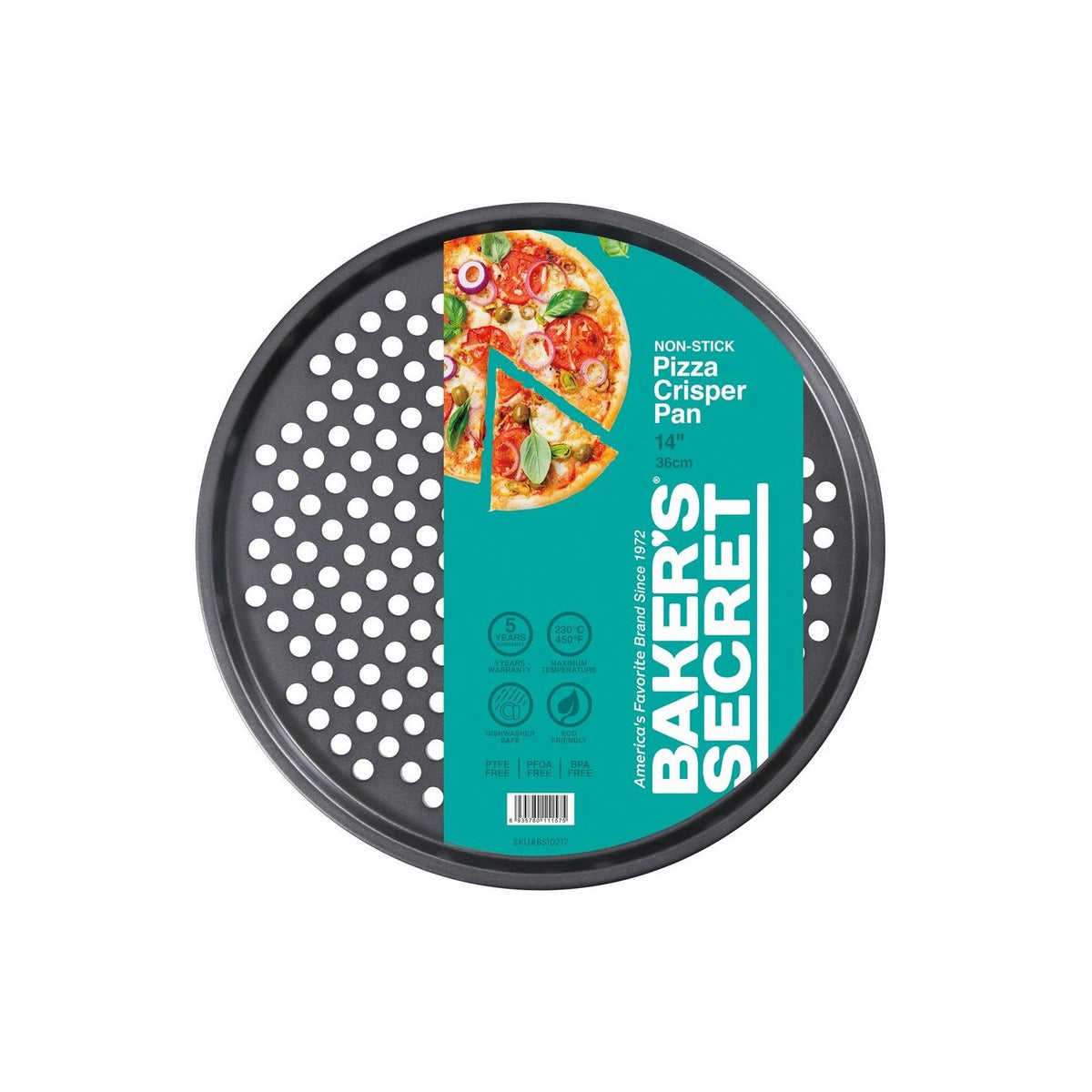 Baker's Secret Essential Line Pizza Crisper Pan 14 Inch BS10217 In Womynhomeproducts
