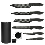 Gourmet Edge -7 Piece Diamond Nonstick Blade Cutlery Knife Set with Block #70-5007