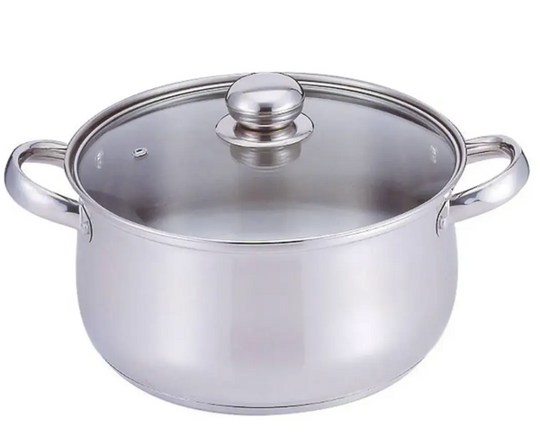 4-Quart Stainless Steel Dutch Oven with Glass Lid