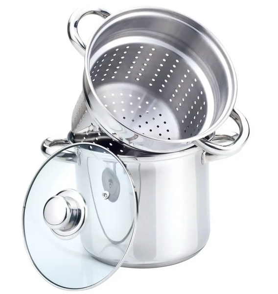 3-Piece 4-Quart Stainless Steel Multicooker