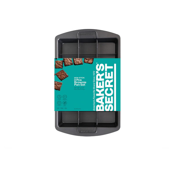Baker's Secret Essential Line 3pc. Set of 18 slices brownies 13" x9" - #BS10216