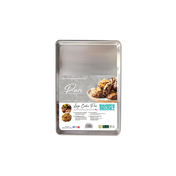 Baker's Secret Pure Aluminum Uncoated  Cookie Sheet - 18x13x1 Inch, with metal wire inside the Rolling # BS10292 In Stock