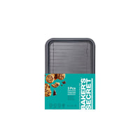 Baker's Secret Essential Toaster Oven Set: Cooling Rack, Baking Pan, Roaster Pan # BS10348 In Stock