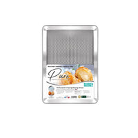 Baker's Secret Pure Aluminum uncoated Perforated Baking Sheet 18in x13in x 1in / 0.8mm with metal wire inside the rolling - #BS10366