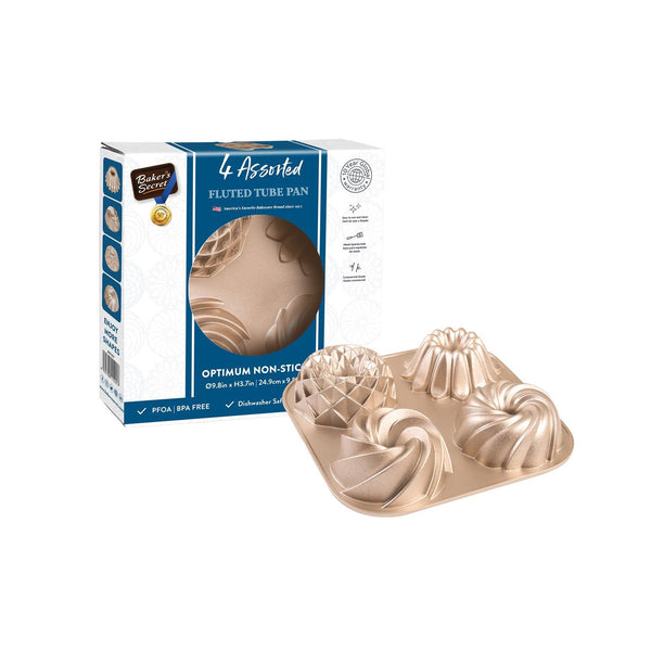 Die-Cast Aluminum 4 Assorted Pan  9.4in x 9.4in x1.7in - #BS11307