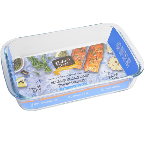 2.4 L Rectangler Glass Baking Dish (13.4*8*2 Inch) Tempered Glass - #BS40362 In Stock