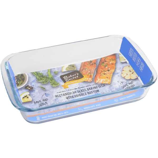 2.3 L Rectangulre Glass Baking Dish (13.4*8*2 Inch) Tempered Glass - #BS40369 In Stock