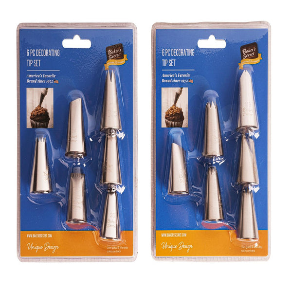 Icing Nozzle 6 Pcs SET Assorted Packing Size: 1.5*1 Inch - #BS40514