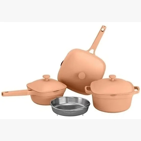 GOURMET EDGE- CAST ALUMINUM 7 PC COOKWARE SET - Spice – Womynhomeproducts