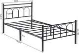 ARCH TWIN METAL BED FRAME #ARCH-TWIN-BK-XH-AN