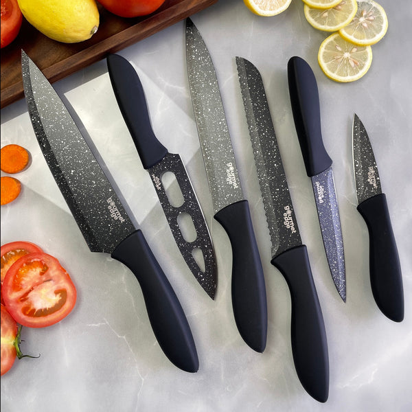 Nutrichef 8 Pcs. Steak Knives Set - Non-stick Coating Knives Set With  Stainless Steel Blades, Unbreakable Knives, Great For Bbq Grill (yellow) :  Target