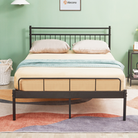 LUNA QUEEN METAL BED FRAME #LUNA-QUEEN-BK-XH-AN