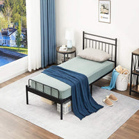 LUNA TWIN METAL BED FRAME #LUNA-TWIN-BK-XH-AN