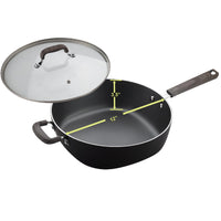 Not A Square Pan - 12"/5Qt Nonstick Extra Deep Chicken Fryer with Cover - #SP-1031