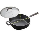 Not A Square Pan - 12"/5Qt Nonstick Extra Deep Chicken Fryer with Cover - #SP-1031