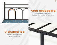 ARCH TWIN METAL BED FRAME #ARCH-TWIN-BK-XH-AN